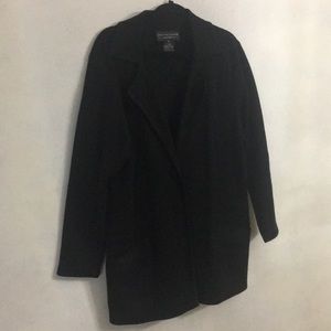 Three button black long sleeve sweater